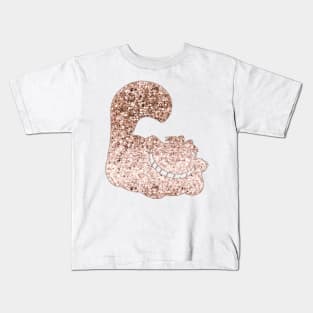 Sparkling rose gold Cheshire Cat Kids T-Shirt